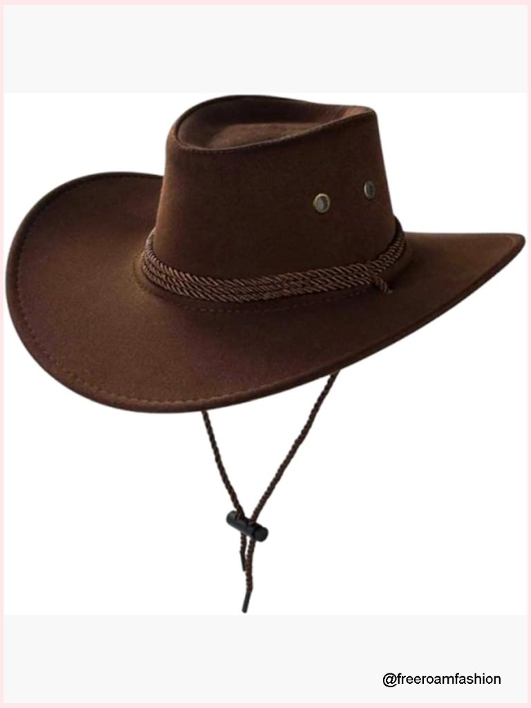 Turquoise Western Felt Cowgirl Hat With Metal Bull Hatband